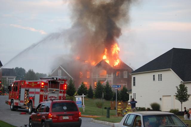 House Fire at the Tattersall development in West Bradford Township.  Assist to Station 39.  September 2007.