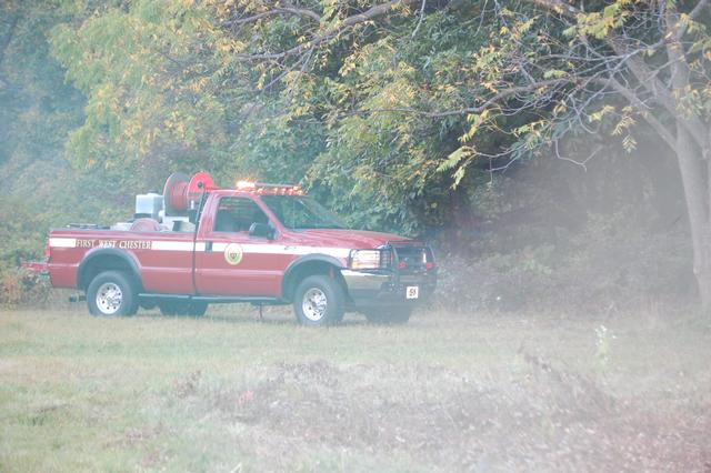 Woods Fire on Garfield Avenue in West Goshen Township.  September 2007.