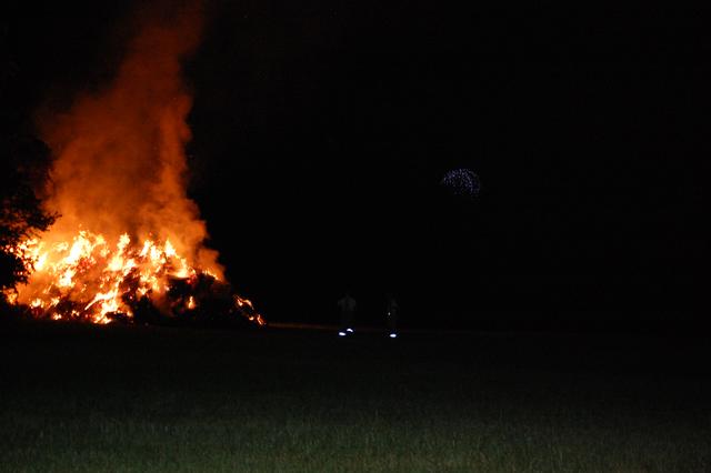 Hale Bales Fire on Birmingham Road in Birmingham Township.  July 2007.