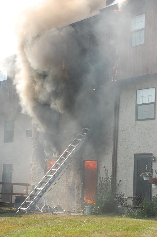 Town Home Fire at Exton Station in West Whiteland Township.  Assist to Station 6.  July 2008.