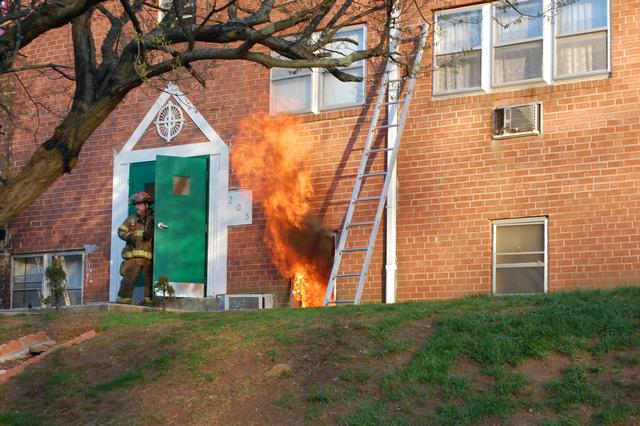 Apartment Fire at Brandywine Garden Apartments in West Chester Borough.  April 2008.