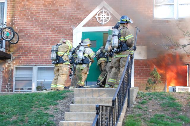 Apartment Fire at Brandywine Garden Apartments in West Chester Borough.  April 2008.