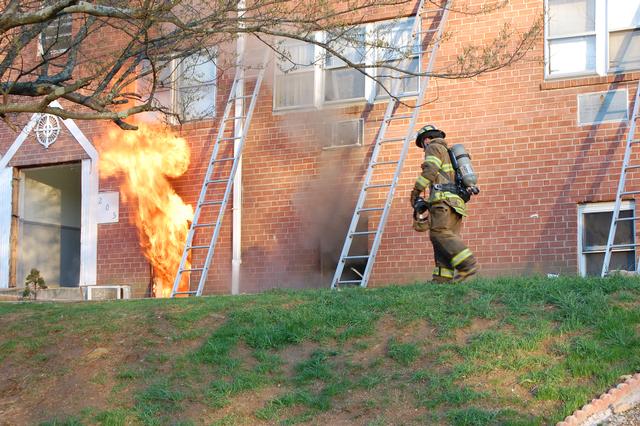 Apartment Fire at Brandywine Garden Apartments in West Chester Borough.  April 2008.