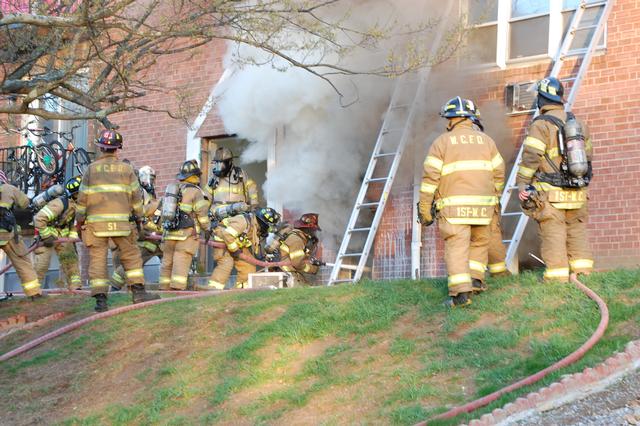 Apartment Fire at Brandywine Garden Apartments in West Chester Borough.  April 2008.