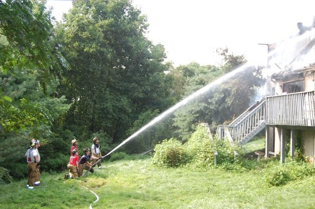 House Fire on Cotswold Lane in West Goshen Township.  51 crews operating a 2-1/2&quot; attack line on side C.  August 2009.  