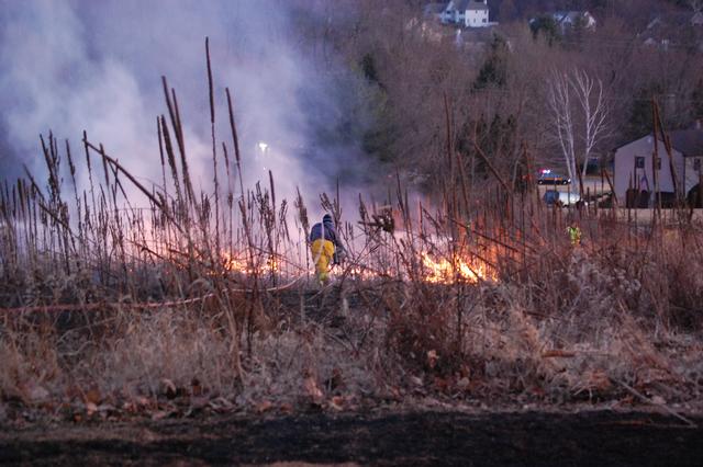 Field Fire on MacKenzie Drive in West Goshen Township. February 2009.