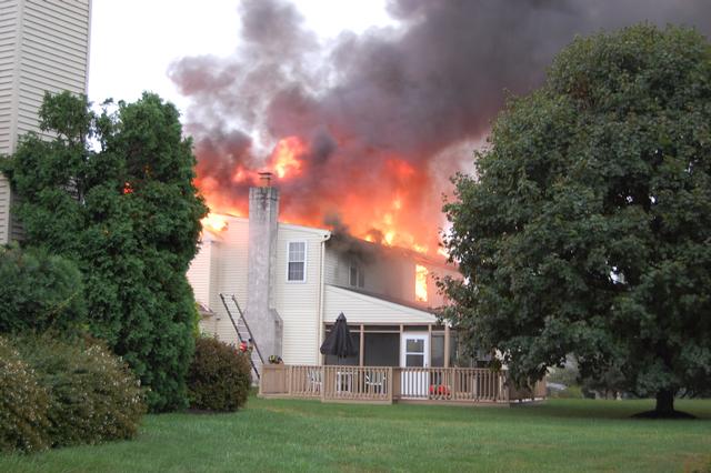 House Fire on Exeter Drive in West Goshen Township.  July 2010.