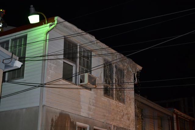 Deck Fire to the rear of the unit block of S. Church Street.  June, 2011. 