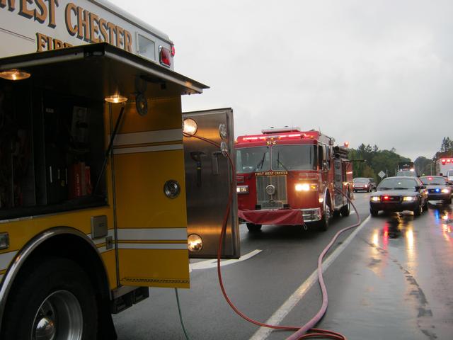 Accident with Entrapment on Pottstown Pike in West Goshen Township.  Engine 51-2 and Rescue 53 in service.  October 2011.