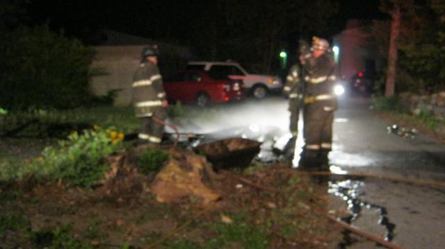 52 crews at the N. Wayne Street woods fire, April 2012.