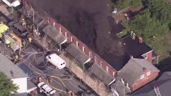 Assit to Coatesville Fire Department for a 4 Alarm Fire in the 600 Block of Coates Street, June 2012.