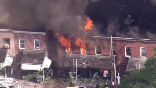Assit to Coatesville Fire Department for a 4 Alarm Fire in the 600 Block of Coates Street, June 2012.