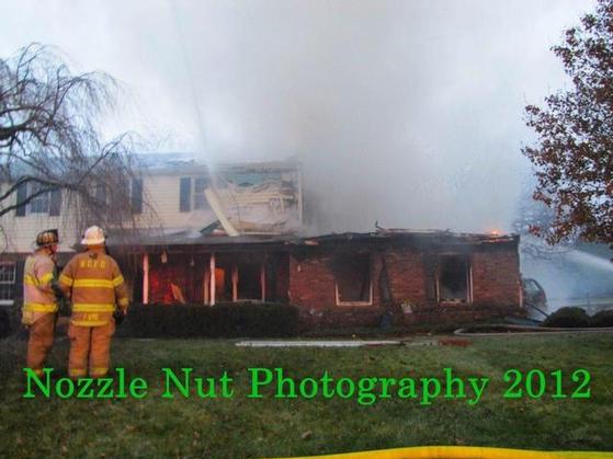 House fire on Knollwood Dr, West Goshen Township, November 2012.