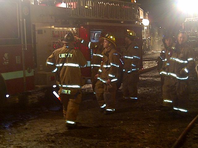 Silo fire in New Holland, Lancaster County.  Engine 51-1 in operation.  February, 2012.