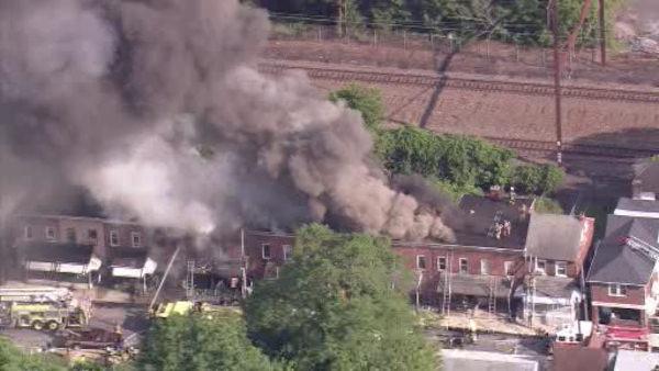 Assit to Coatesville Fire Department for a 4 Alarm Fire in the 600 Block of Coates Street, June 2012.