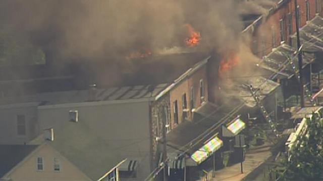 Assit to Coatesville Fire Department for a 4 Alarm Fire in the 600 Block of Coates Street, June 2012.