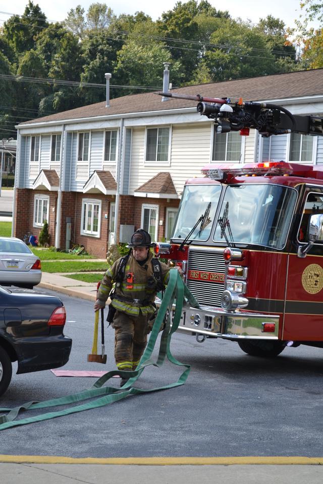 Apartment Fire in the 600 block of Downingtown Pike, West Chester Borough, September 2012.