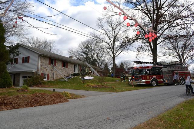 House fire on S Locust Ln, West Chester Borough, November 2012.