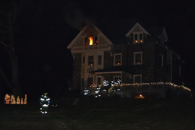 Christmas Day house fire in the 900 block of W Miner Street, East Bradford Township, December 2012.