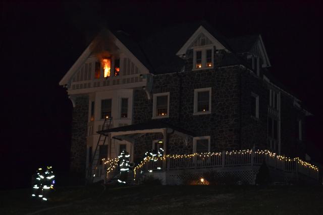 Christmas Day house fire in the 900 block of W Miner Street, East Bradford Township, December 2012.