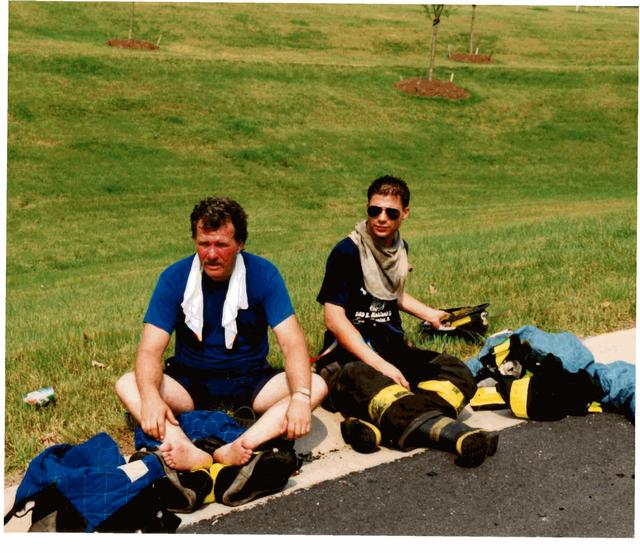 Barn Fire, Barn Hill and Blue Rock Roads, East Bradford Township.  June 1993.