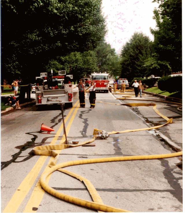 Multi Alarm Apartment Building Fire, Seven Oaks Apartments, West Chester Borough.  August 1992.