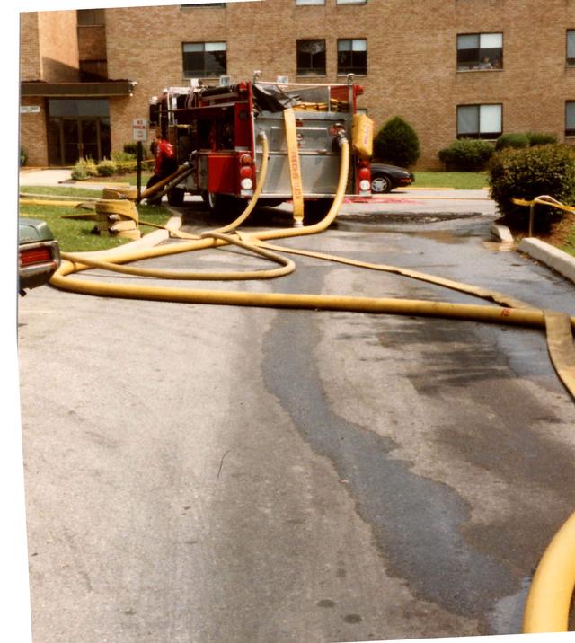 Multi Alarm Apartment Building Fire, Seven Oaks Apartments, West Chester Borough.  August 1992.