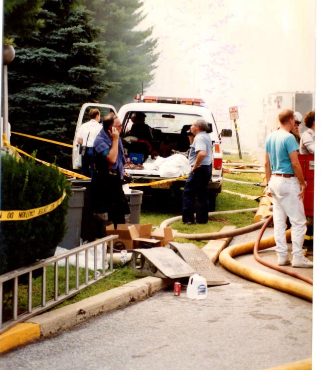 Multi Alarm Apartment Building Fire, Seven Oaks Apartments, West Chester Borough.  August 1992.