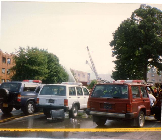 Multi Alarm Apartment Building Fire, Seven Oaks Apartments, West Chester Borough.  August 1992.