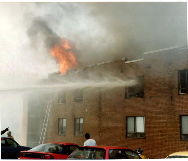 Multi Alarm Apartment Building Fire, Seven Oaks Apartments, West Chester Borough.  August 1992.