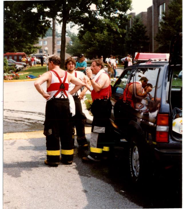 Multi Alarm Apartment Building Fire, Seven Oaks Apartments, West Chester Borough.  August 1992.