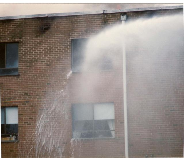 Multi Alarm Apartment Building Fire, Seven Oaks Apartments, West Chester Borough.  August 1992.