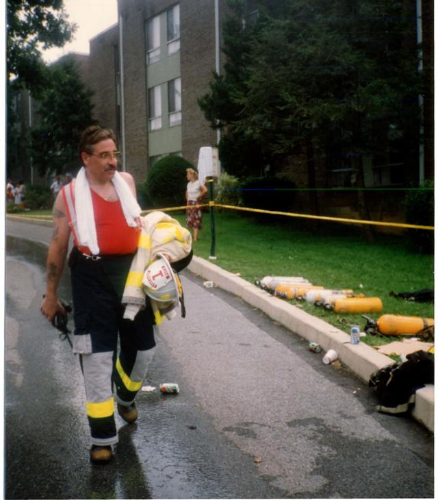 Multi Alarm Apartment Building Fire, Seven Oaks Apartments, West Chester Borough.  August 1992.