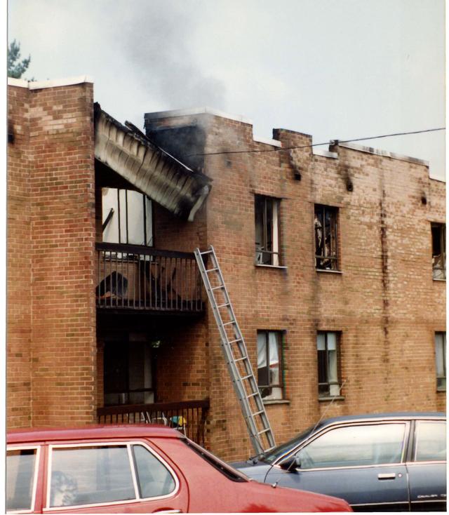 Multi Alarm Apartment Building Fire, Seven Oaks Apartments, West Chester Borough.  August 1992.