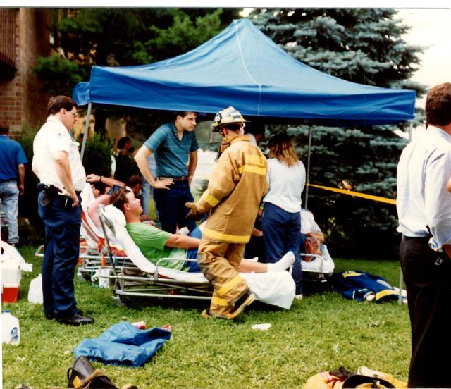 Multi Alarm Apartment Building Fire, Seven Oaks Apartments, West Chester Borough.  August 1992.