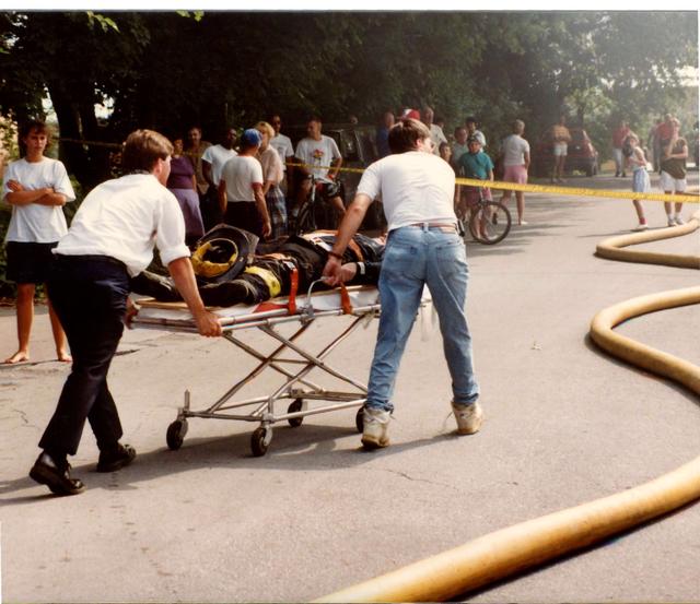Multi Alarm Apartment Building Fire, Seven Oaks Apartments, West Chester Borough.  August 1992.