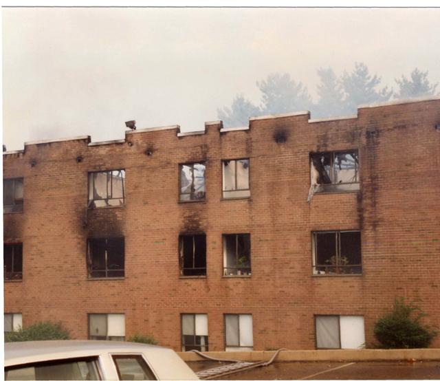 Multi Alarm Apartment Building Fire, Seven Oaks Apartments, West Chester Borough.  August 1992.