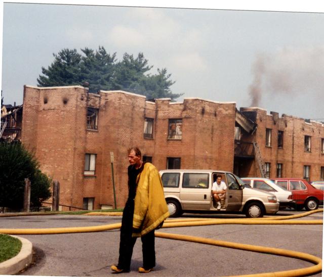 Multi Alarm Apartment Building Fire, Seven Oaks Apartments, West Chester Borough.  August 1992.