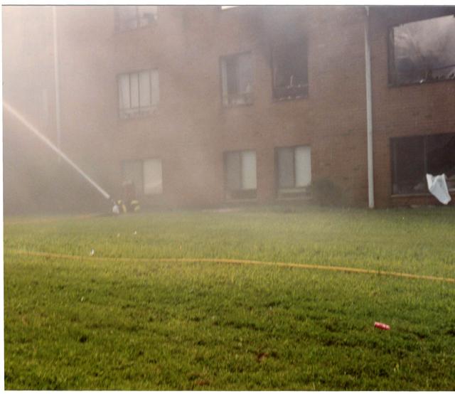 Multi Alarm Apartment Building Fire, Seven Oaks Apartments, West Chester Borough.  August 1992.