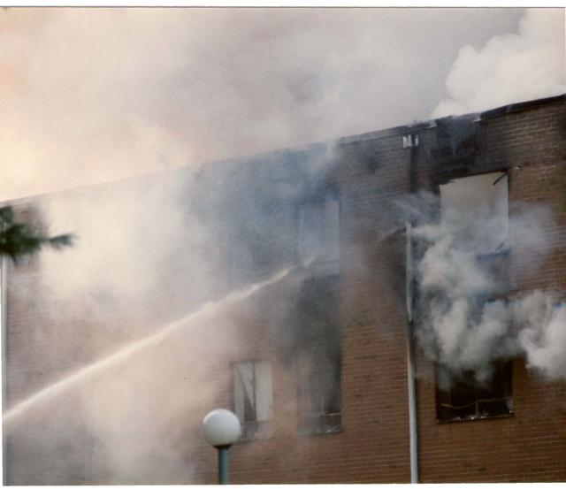 Multi Alarm Apartment Building Fire, Seven Oaks Apartments, West Chester Borough.  August 1992.