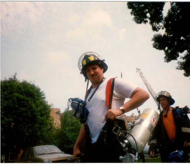 Multi Alarm Apartment Building Fire, Seven Oaks Apartments, West Chester Borough.  August 1992.