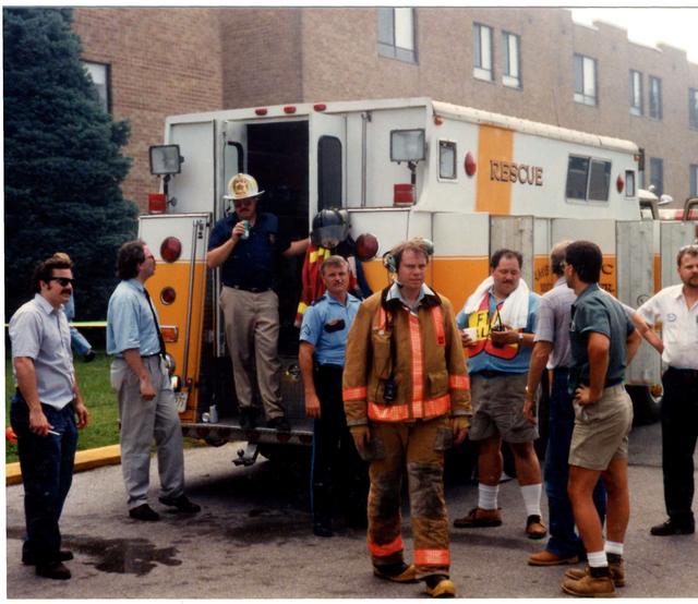 Multi Alarm Apartment Building Fire, Seven Oaks Apartments, West Chester Borough.  August 1992.