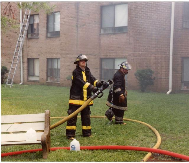 Multi Alarm Apartment Building Fire, Seven Oaks Apartments, West Chester Borough.  August 1992.