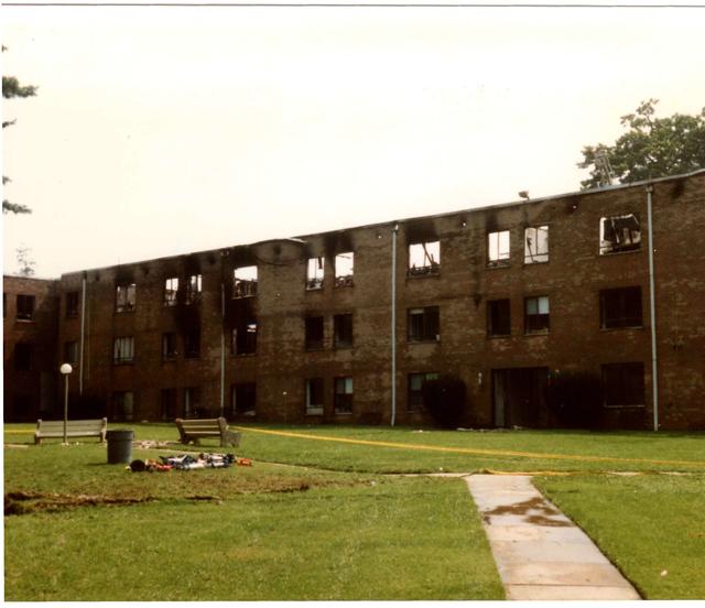 Multi Alarm Apartment Building Fire, Seven Oaks Apartments, West Chester Borough.  August 1992.