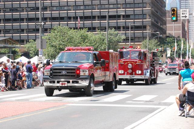 Squad 51 and the 1966 Seagrave (51-1 retired) in the Philadelphia 4th of July Parade in 2009.