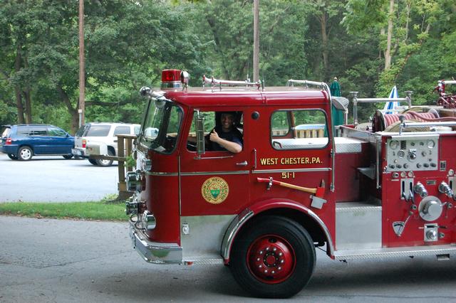 Lt. Steve Pelna driving the 1966 Seagrave (51-1 retired).