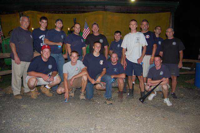 Members after at Tug of War at the Goshen Fire Company Fair.